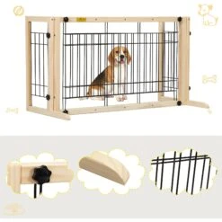 Coziwow 21-in Adjustable Extra Wide Freestanding Dog Gate, Natural Wood 17 Coziwow 21-in Adjustable Extra Wide Freestanding Dog Gate, Natural Wood -Dog Supply Store 665846 PT8. AC SS1800 V1668457949