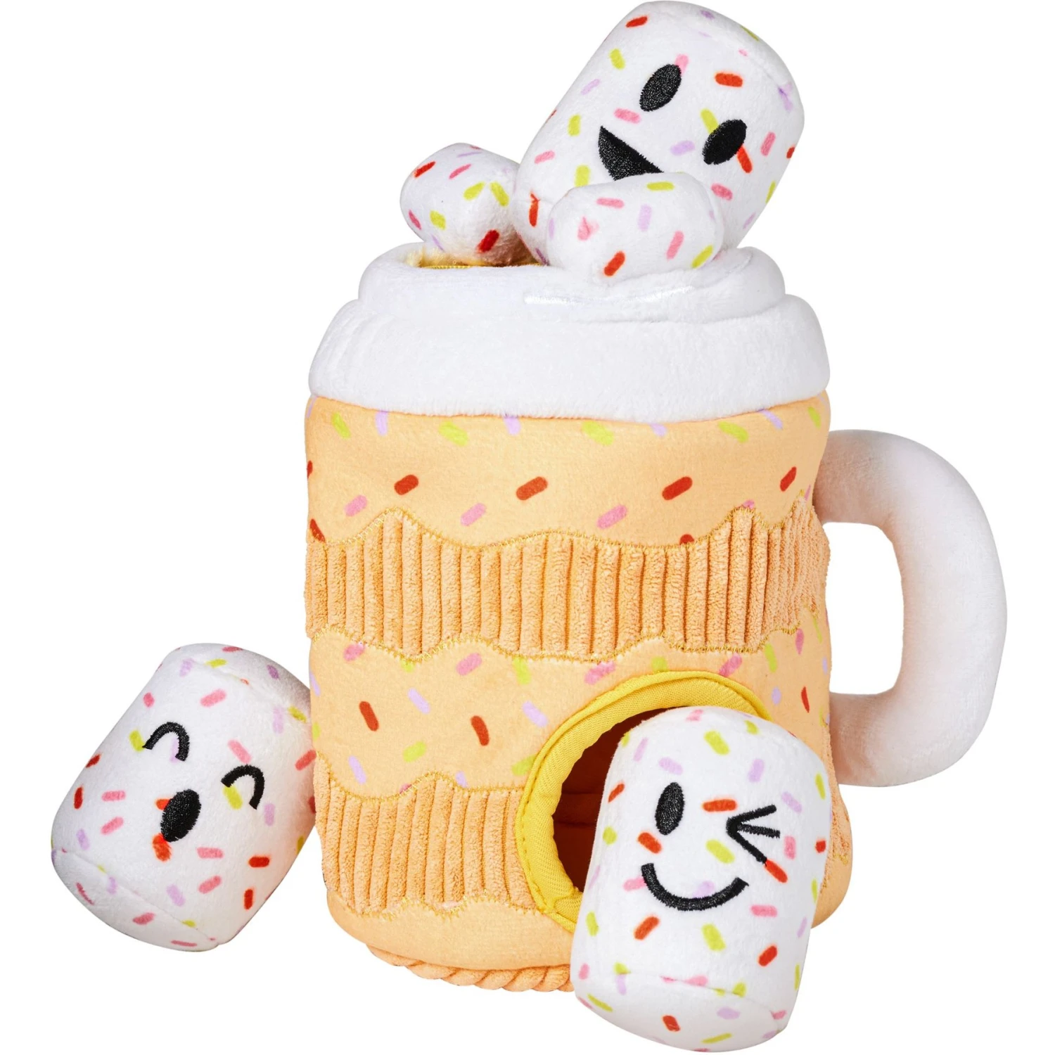 Frisco Halloween Fall Latte Hide & Seek Puzzle Plush Squeaky Dog Toy 1 Frisco Halloween Fall Latte Hide & Seek Puzzle Plush Squeaky Dog Toy