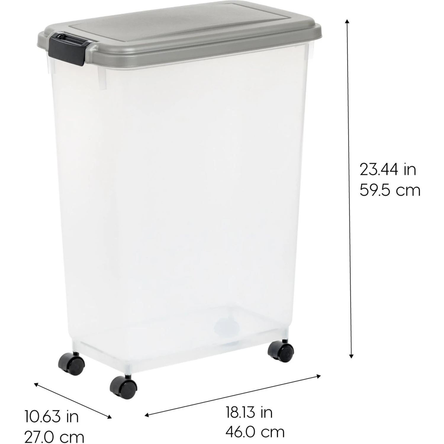 IRIS Airtight Cat, Dog & Bird Food Storage Container With Attachable Casters 2 IRIS Airtight Cat, Dog & Bird Food Storage Container With Attachable Casters - Image 2