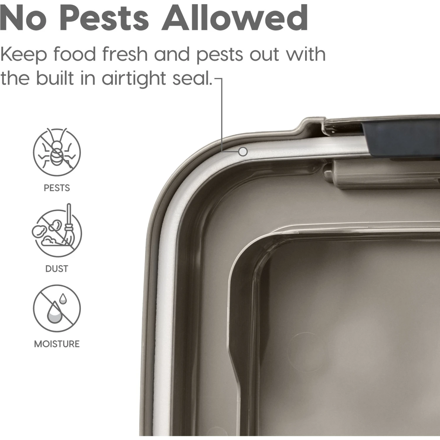 IRIS Airtight Cat, Dog & Bird Food Storage Container With Attachable Casters 4 IRIS Airtight Cat, Dog & Bird Food Storage Container With Attachable Casters - Image 4