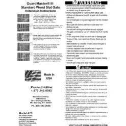 GuardMasterIII Wood Slat Standard Pressure Mounted Dog Gate, Natural -Dog Supply Store 679014 PT2. AC SS1800 V1669943859