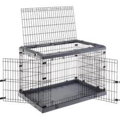 Ferplast Superior Hybrid ECO Dog Crate & Playpen, Gray -Dog Supply Store 688502 PT2. AC SS1800 V1667598762
