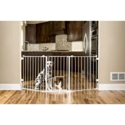 Carlson Pet Products Flexi Walk-Thru Dog Gate With Pet Door