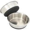 Leashboss Stainless Steel Silicone Base Dog Bowl, Medium/Large