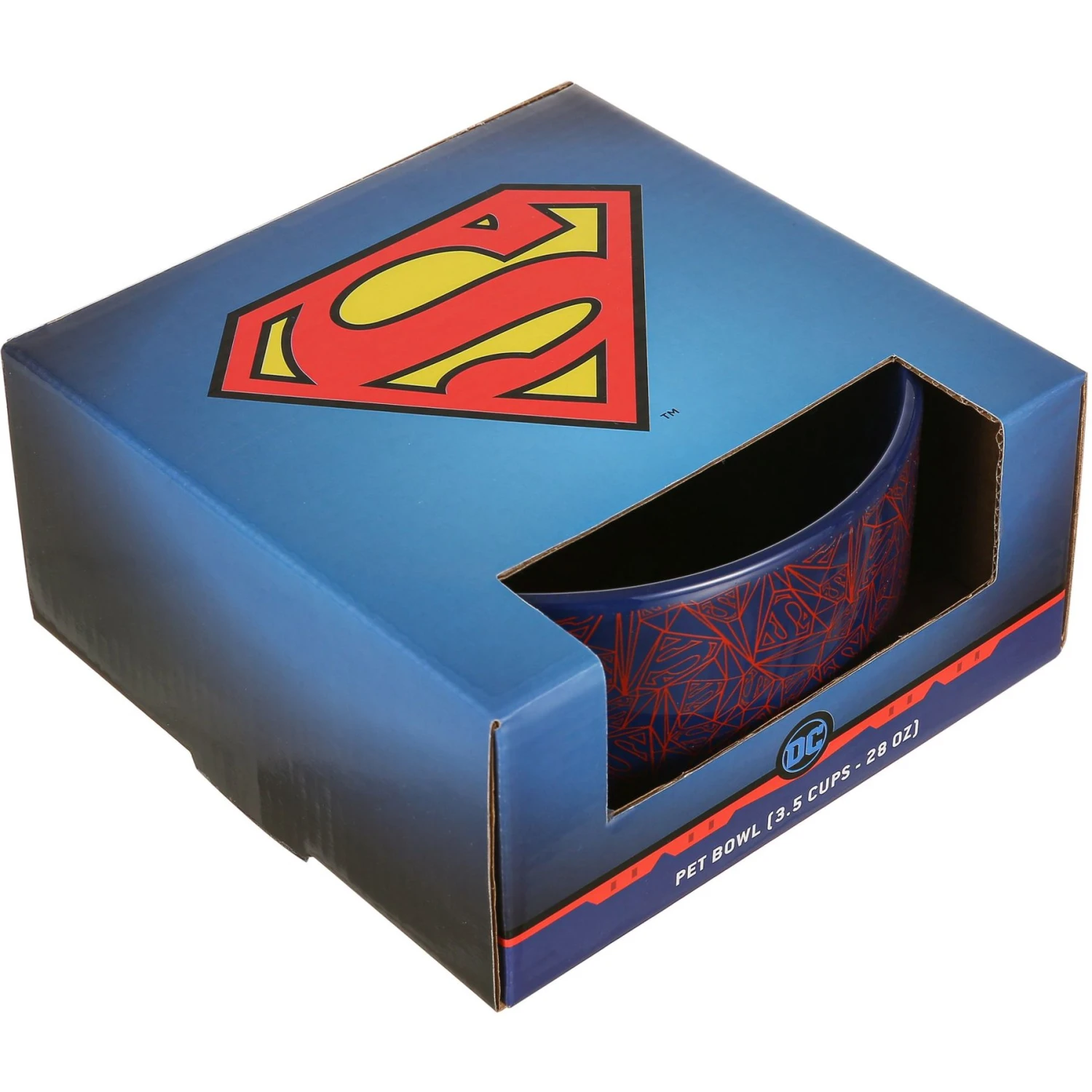 Fetch For Pets DC Comics Superman Logo Dog Bowl, 3.5 Cup 1 Fetch For Pets DC Comics Superman Logo Dog Bowl, 3.5 Cup