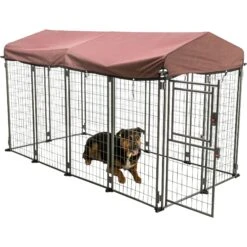 TRIXIE Deluxe Outdoor Dog Kennel With Cover, XX-Large, Black/Burgundy 13 TRIXIE Deluxe Outdoor Dog Kennel With Cover, XX-Large, Black/Burgundy -Dog Supply Store 701438 PT6. AC SS1800 V1668548259