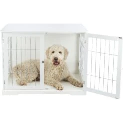 TRIXIE Wood & Wire Furniture Side Table Pet Crate, Large -Dog Supply Store 701486 PT2. AC SS1800 V1668550640