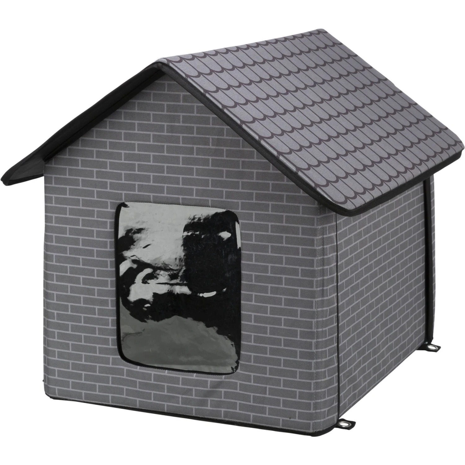 TRIXIE Insulated Outdoor Cat & Dog House, Gray 1 TRIXIE Insulated Outdoor Cat & Dog House, Gray