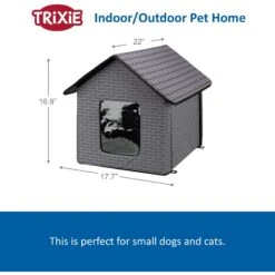 TRIXIE Insulated Outdoor Cat & Dog House, Gray 15 TRIXIE Insulated Outdoor Cat & Dog House, Gray -Dog Supply Store 701646 PT6. AC SS1800 V1668547817