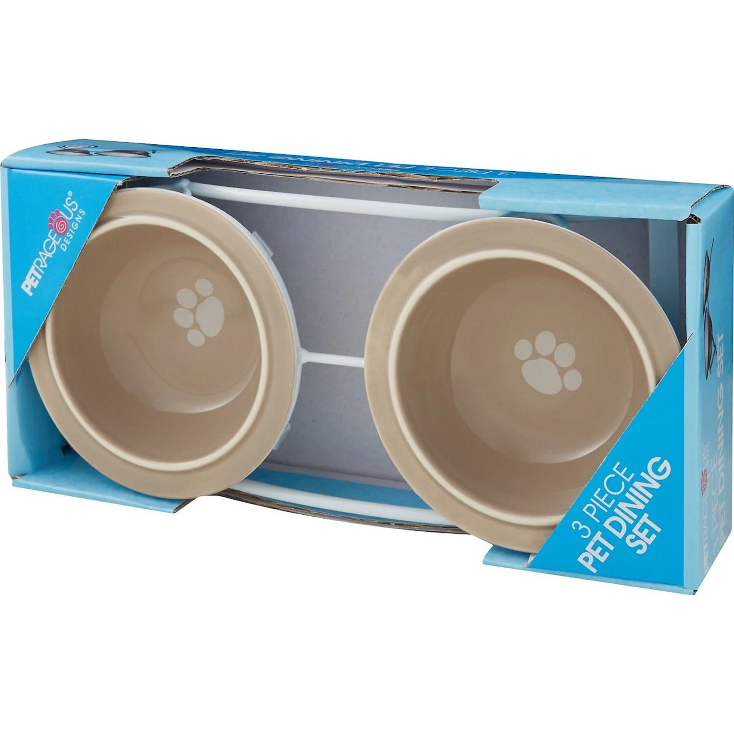 PetRageous Designs Toftee's Paws Double Diner Elevated Pet Bowls 4 PetRageous Designs Toftee's Paws Double Diner Elevated Pet Bowls - Image 4
