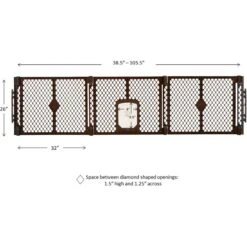 MyPet Extra Wide Cat & Dog Gate With Pet Door, Brown 11 MyPet Extra Wide Cat & Dog Gate With Pet Door, Brown -Dog Supply Store 711758 PT5. AC SS1800 V1670437660