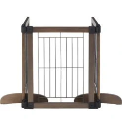 MyPet Wide Versa-Lock Freestanding Cat & Dog Gate, Woodtone -Dog Supply Store 711822 PT4. AC SS1800 V1670437163