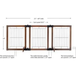 MyPet Wide Versa-Lock Freestanding Cat & Dog Gate, Woodtone -Dog Supply Store 711822 PT5. AC SS1800 V1670437541