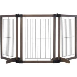 MyPet Extra Wide Versa-Lock Freestanding Cat & Dog Gate, Woodtone -Dog Supply Store 711838 PT5. AC SS1800 V1670437222