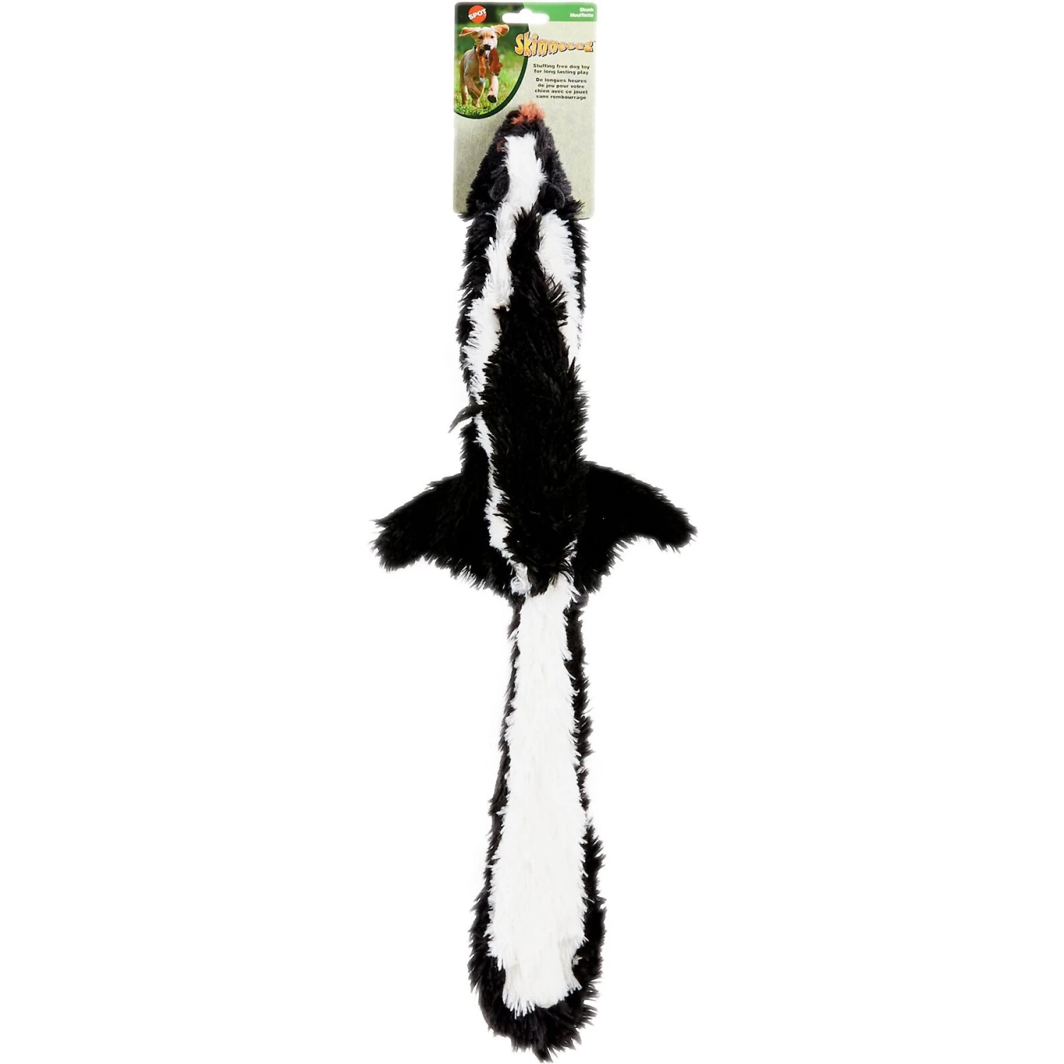 Ethical Pet Skinneeez Forest Series Skunk Stuffing-Free Squeaky Plush Dog Toy 3 Ethical Pet Skinneeez Forest Series Skunk Stuffing-Free Squeaky Plush Dog Toy - Image 3