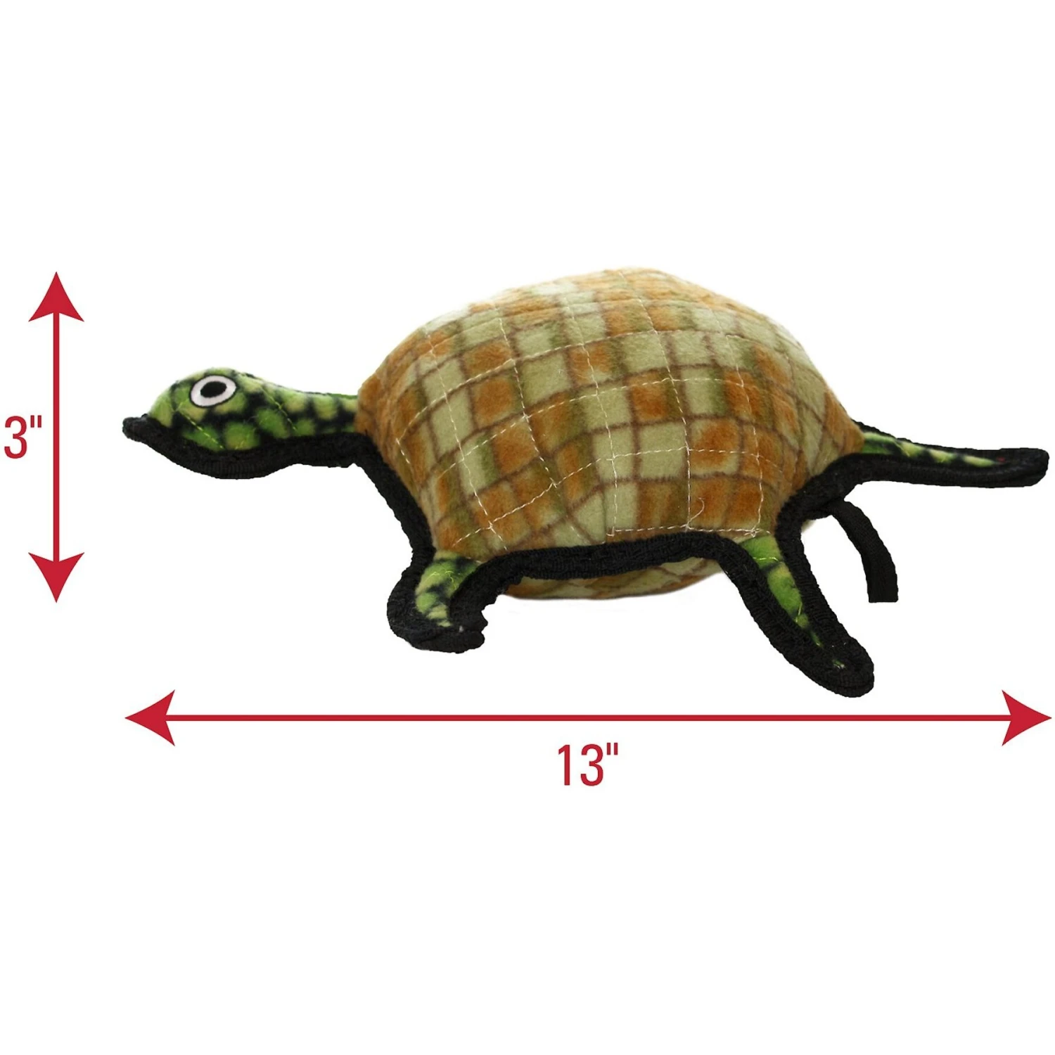 Tuffy's Ocean Creatures Burtle Turtle Plush Dog Toy 2 Tuffy's Ocean Creatures Burtle Turtle Plush Dog Toy - Image 2