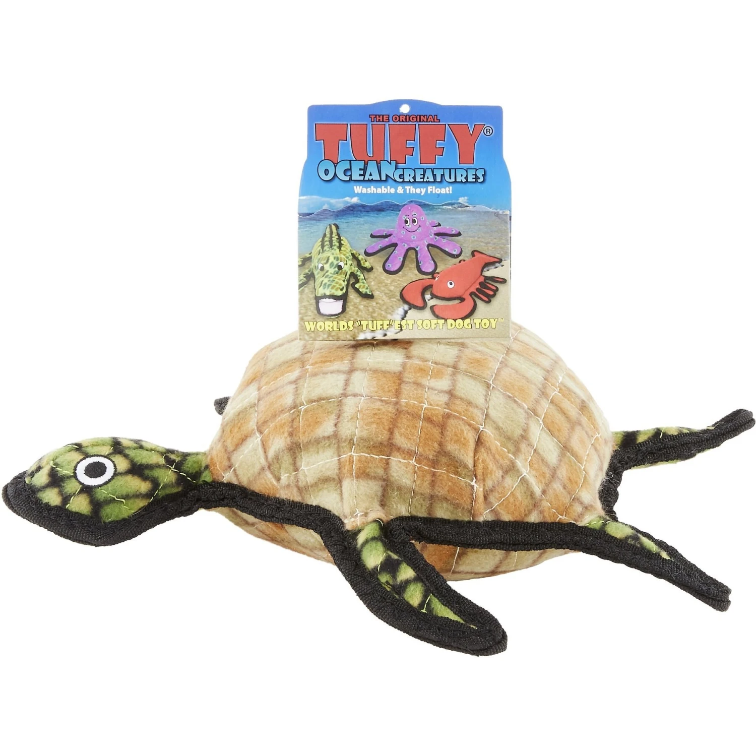 Tuffy's Ocean Creatures Burtle Turtle Plush Dog Toy 6 Tuffy's Ocean Creatures Burtle Turtle Plush Dog Toy - Image 6