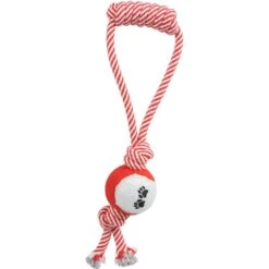 Pet Life Pull Away' Rope & Tennis Ball Dog Toy