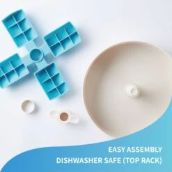 Pet Dream House SPIN Interactive Windmill Style Easy Level Slow Feeder Dog Bowl, Blue -Dog Supply Store 731870 PT5. AC SS1800 V1678737924