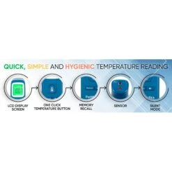 PetMedics Non-Contact Dog Thermometer, Blue -Dog Supply Store 734830 PT5. AC SS1800 V1674056426