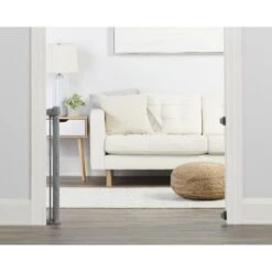 Carlson Pet Products Retractable Safety Dog Gate, Gray, Large -Dog Supply Store 735742 PT2. AC SS1800 V1670533366