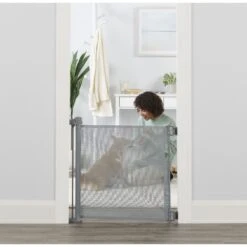 Carlson Pet Products Retractable Safety Dog Gate, Gray, Large -Dog Supply Store 735742 PT3. AC SS1800 V1670533364