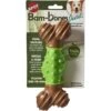 Ethical Pet Bambone Apple Flavored Bone Dog Toy, Brown/Green
