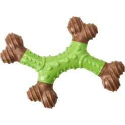 Ethical Pet Bambone X-Bone Apple Flavored Bone Dog Toy, Brown/Green -Dog Supply Store 736142 PT2. AC SS1800 V1683297514