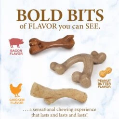 Nylabone Puppy Gourmet Style Strong Chew Dog Toys, Bacon, Chicken, Peanut Butter -Dog Supply Store 737918 PT4. AC SS1800 V1677529361