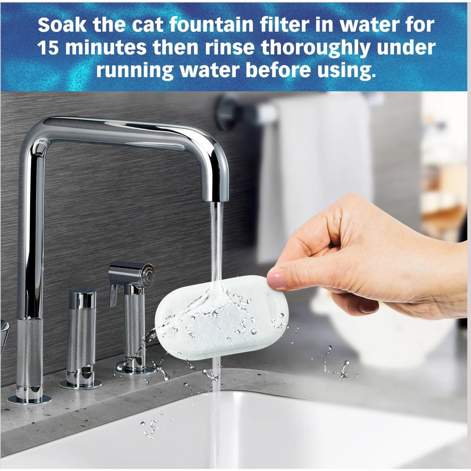 Pet Standard PETLIBRO Model PLWF003 Stainless Steel Pet Water Fountain Replacement Filter & Replacement Pre-Filter Sponges, 67-oz, 12-pack 7 Pet Standard PETLIBRO Model PLWF003 Stainless Steel Pet Water Fountain Replacement Filter & Replacement Pre-Filter Sponges, 67-oz, 12-pack - Image 7