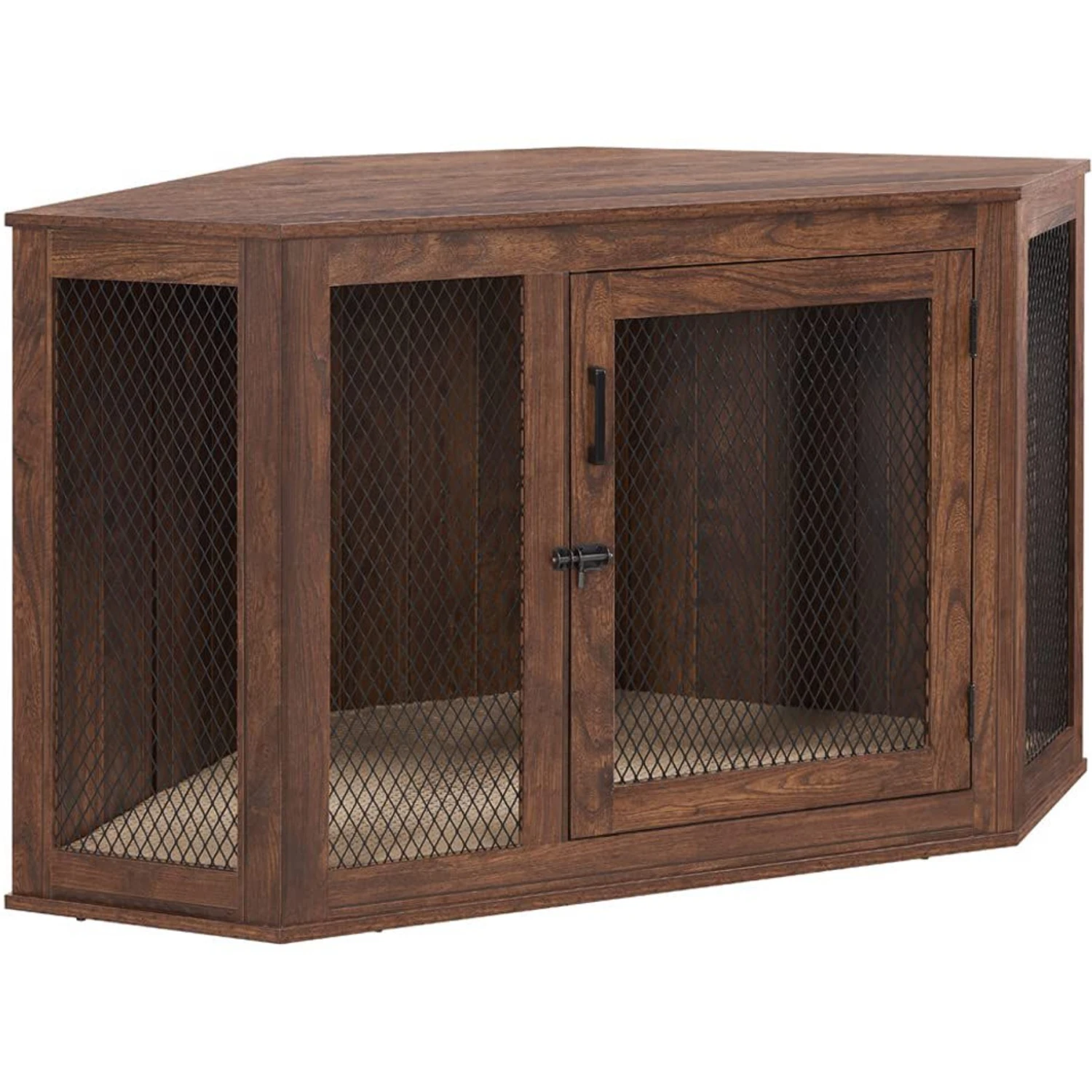Unipaws Furniture Style Corner Dog Crate 3 Unipaws Furniture Style Corner Dog Crate - Image 3