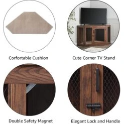 Unipaws Furniture Style Corner Dog Crate 10 Unipaws Furniture Style Corner Dog Crate -Dog Supply Store 739486 PT3. AC SS1800 V1672161753