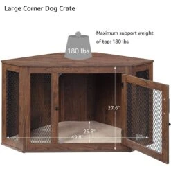Unipaws Furniture Style Corner Dog Crate 12 Unipaws Furniture Style Corner Dog Crate -Dog Supply Store 739486 PT5. AC SS1800 V1672161746