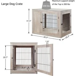 Unipaws Wooden Wire Furniture Style Dog Crate -Dog Supply Store 739542 PT5. AC SS1800 V1672168953