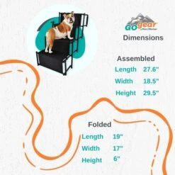 Max & Marlow Go Gear Portable Anti-Slip Safety Dog Stairs, Black, Large -Dog Supply Store 741974 PT2. AC SS1800 V1674069687