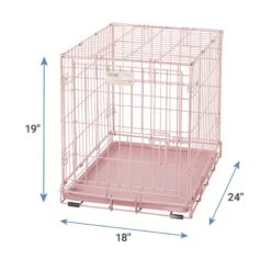 MidWest ICrate Single Door Collapsible Wire Dog Crate, Pink, 24 Inch -Dog Supply Store 74290 PT2. AC SS1800 V1566319915