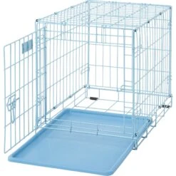 MidWest ICrate Single Door Collapsible Wire Dog Crate, Blue -Dog Supply Store 74292 PT7. AC SS1800 V1562173067