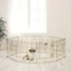 MidWest Wire Dog Exercise Pen With Step-Thru Door, Gold Zinc