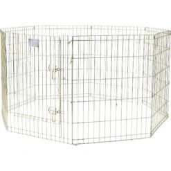MidWest Wire Dog Exercise Pen With Step-Thru Door, Gold Zinc -Dog Supply Store 74326 PT2. AC SS1800 V1567186139