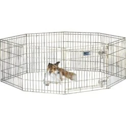 MidWest Wire Dog Exercise Pen With Step-Thru Door, Gold Zinc -Dog Supply Store 74326 PT3. AC SS1800 V1567186140