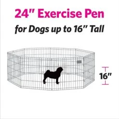 MidWest Wire Dog Exercise Pen With Step-Thru Door, Gold Zinc -Dog Supply Store 74326 PT8. AC SS1800 V1524169330