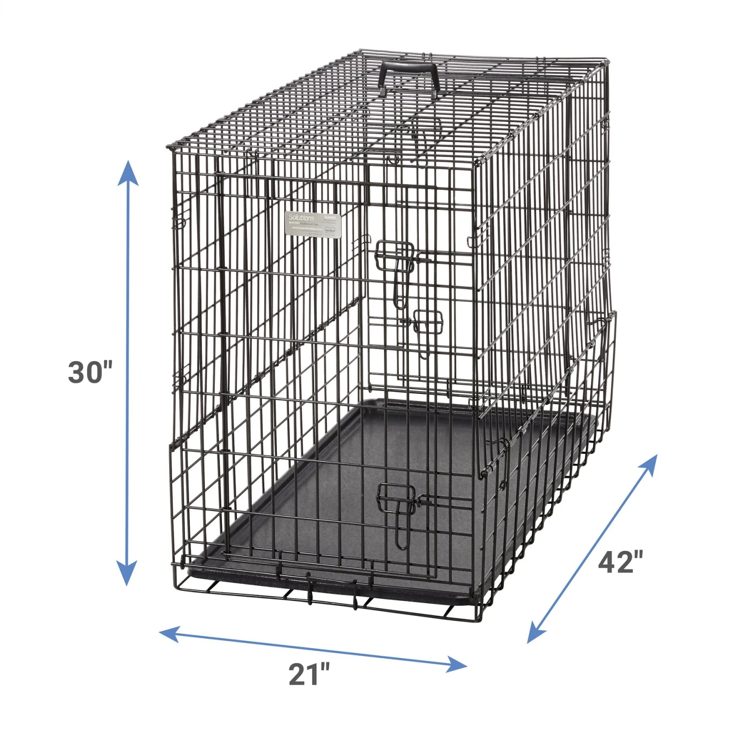 MidWest Solutions Series Side By Side Double Door Collapsible SUV Dog Crate 3 MidWest Solutions Series Side By Side Double Door Collapsible SUV Dog Crate - Image 3