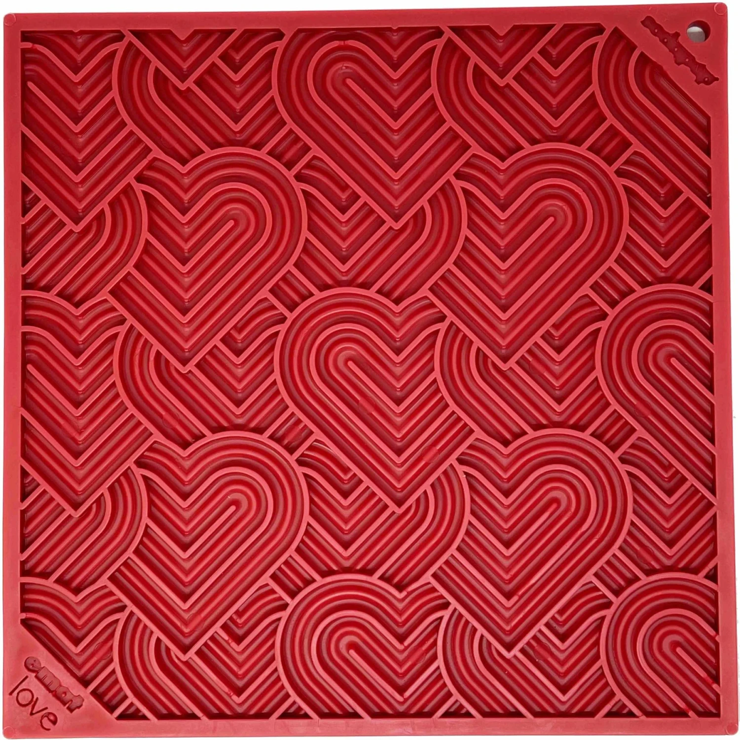 SodaPup Love Hearts E-Mat Dog Lick Mat, Large, Red 1 SodaPup Love Hearts E-Mat Dog Lick Mat, Large, Red