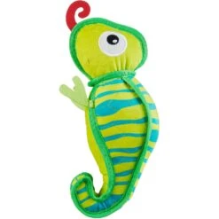 Outward Hound Xtreme Seamz Lizard Squeaky Durable Dog Toy, Green, Medium