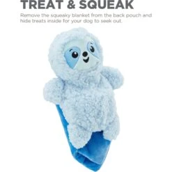 Outward Hound Blanket Buddies Blue Sloth Blacket Treat & Squeaky Dog Toy, Blue -Dog Supply Store 786654 PT3. AC SS1800 V1682622026