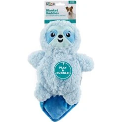 Outward Hound Blanket Buddies Blue Sloth Blacket Treat & Squeaky Dog Toy, Blue -Dog Supply Store 786654 PT6. AC SS1800 V1682622179
