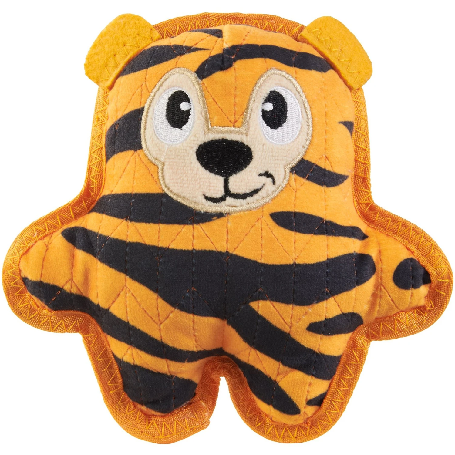 Outward Hound Xtreme Seamz Tiger Durable Squeaky Dog Toy, Orange, Medium 1 Outward Hound Xtreme Seamz Tiger Durable Squeaky Dog Toy, Orange, Medium