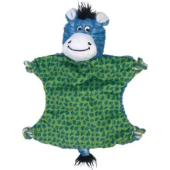 KONG Knots Flatz Zebra Dog Toy, Blue