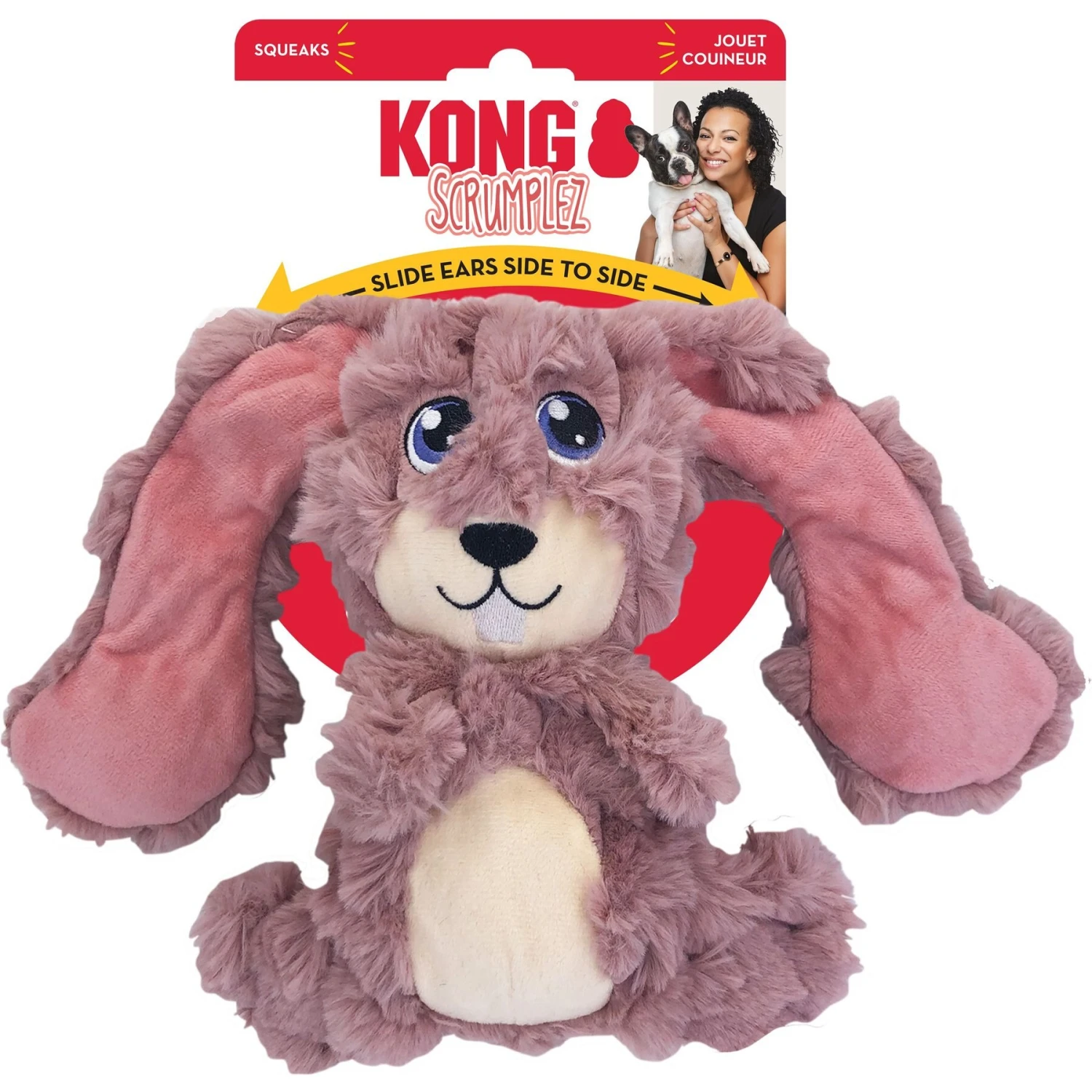 KONG Scrumplez Bunny Dog Toy, Purple, Medium 3 KONG Scrumplez Bunny Dog Toy, Purple, Medium - Image 3
