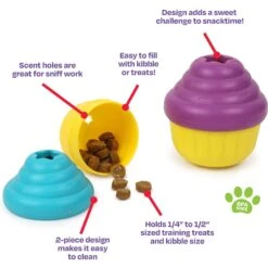 Brightkins Small Cupcake Treat Dispenser Dog Toy 8 Brightkins Small Cupcake Treat Dispenser Dog Toy -Dog Supply Store 805438 PT2. AC SS1800 V1678999227